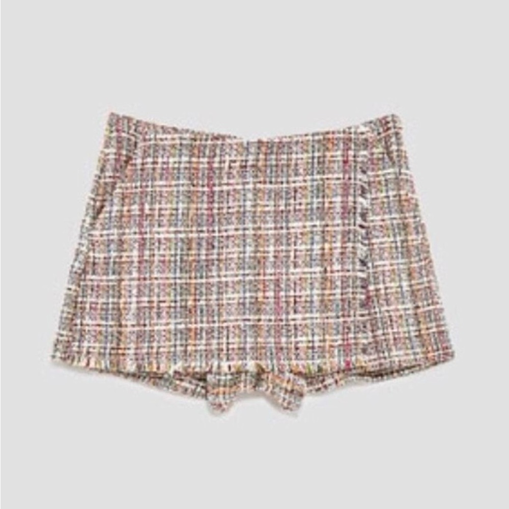 Zara Multi-Color Tweed Short Sleeve Top & Skort - Picture 4 of 12